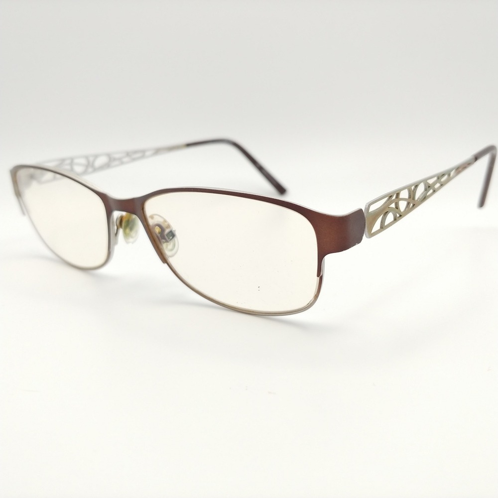 Wittnauer Eyeglasses Frames Womens 52-14-135 Brown Hazel Oval Filigree